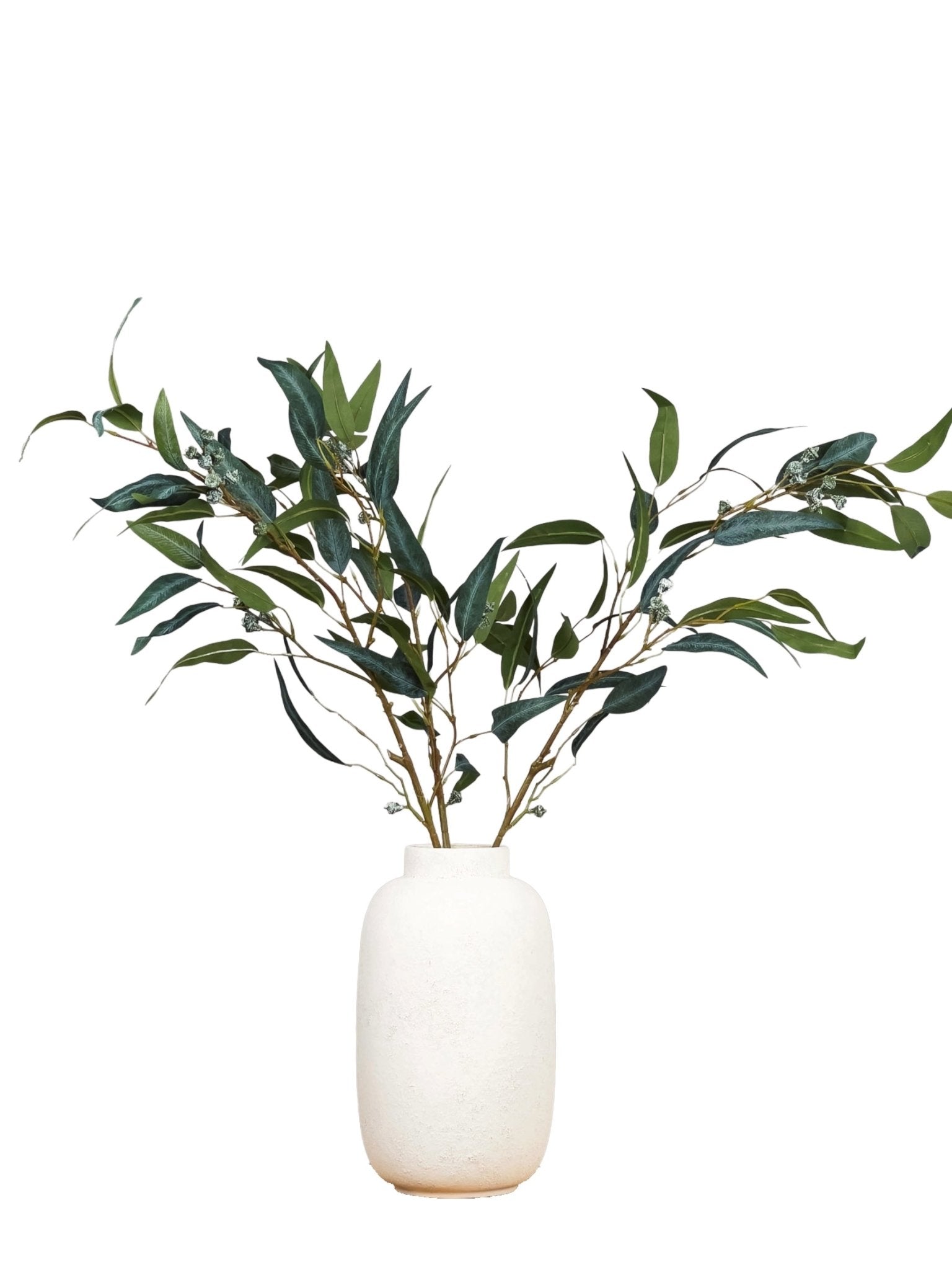 Zijden Eucalyptus tak (90cm) - 3 stuks luxe kunstbloemen - Pluk! Zijden Bloemen