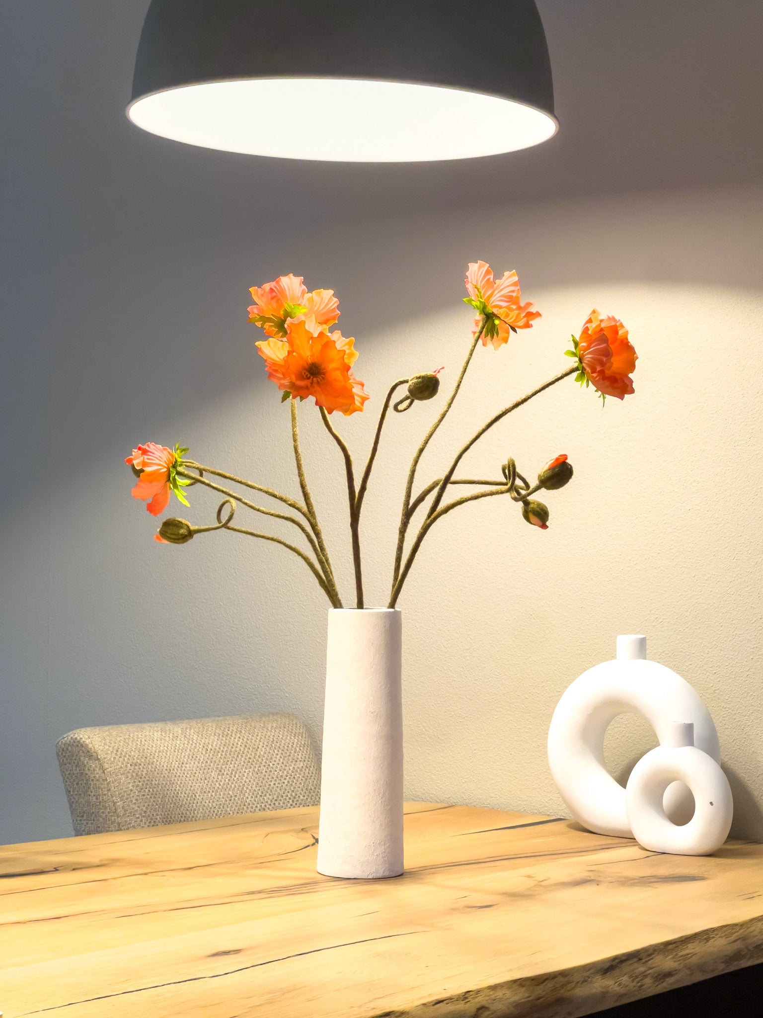 Zijden klaprozen boeket - 5 stuks - Pluk! Zijden Bloemen