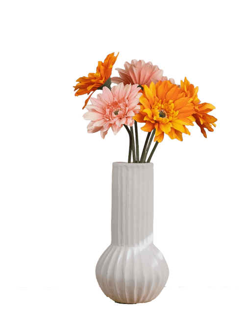 Vrolijke zijden gerbera's mix - Pluk! Zijden Bloemen