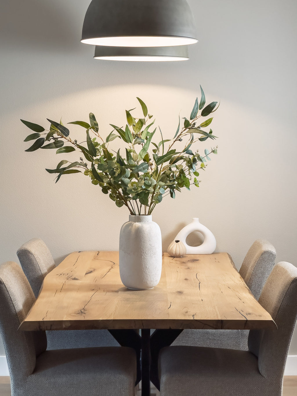 Zijden Eucalyptus tak (75cm) - 3 stuks luxe kunstbloemen - Pluk! Zijden Bloemen