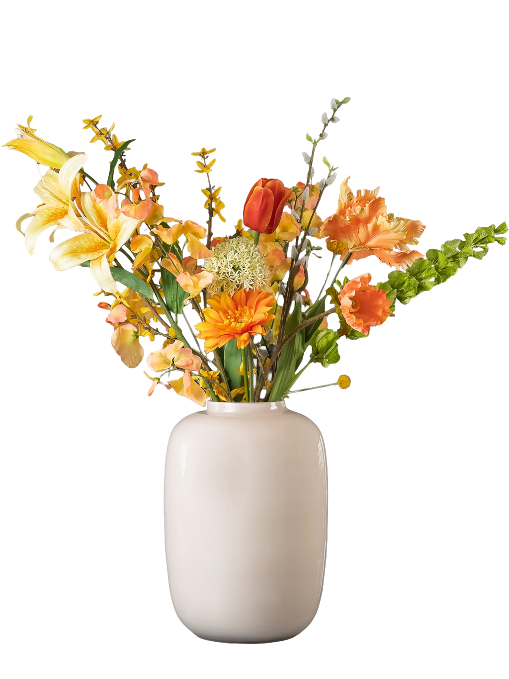 Zijden boeket Pronkstuk Lenthe - Pluk! Zijden Bloemen