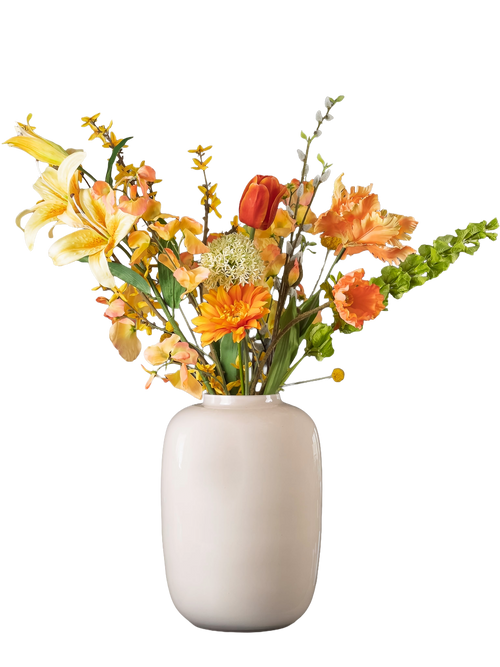 Zijden boeket Pronkstuk Lenthe - Pluk! Zijden Bloemen