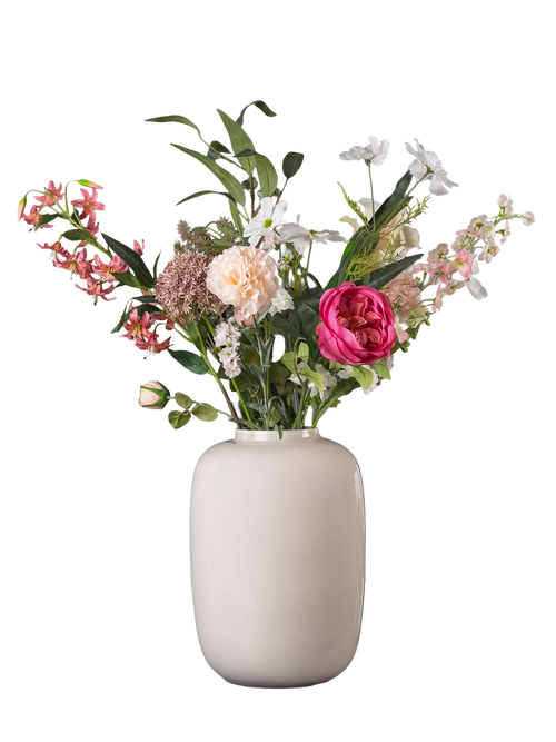 Zijden boeket Pronkstuk Lili - Pluk! Zijden Bloemen