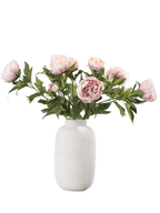 Zijden pioenrozen boeket - lila roze - Pluk! Zijden Bloemen