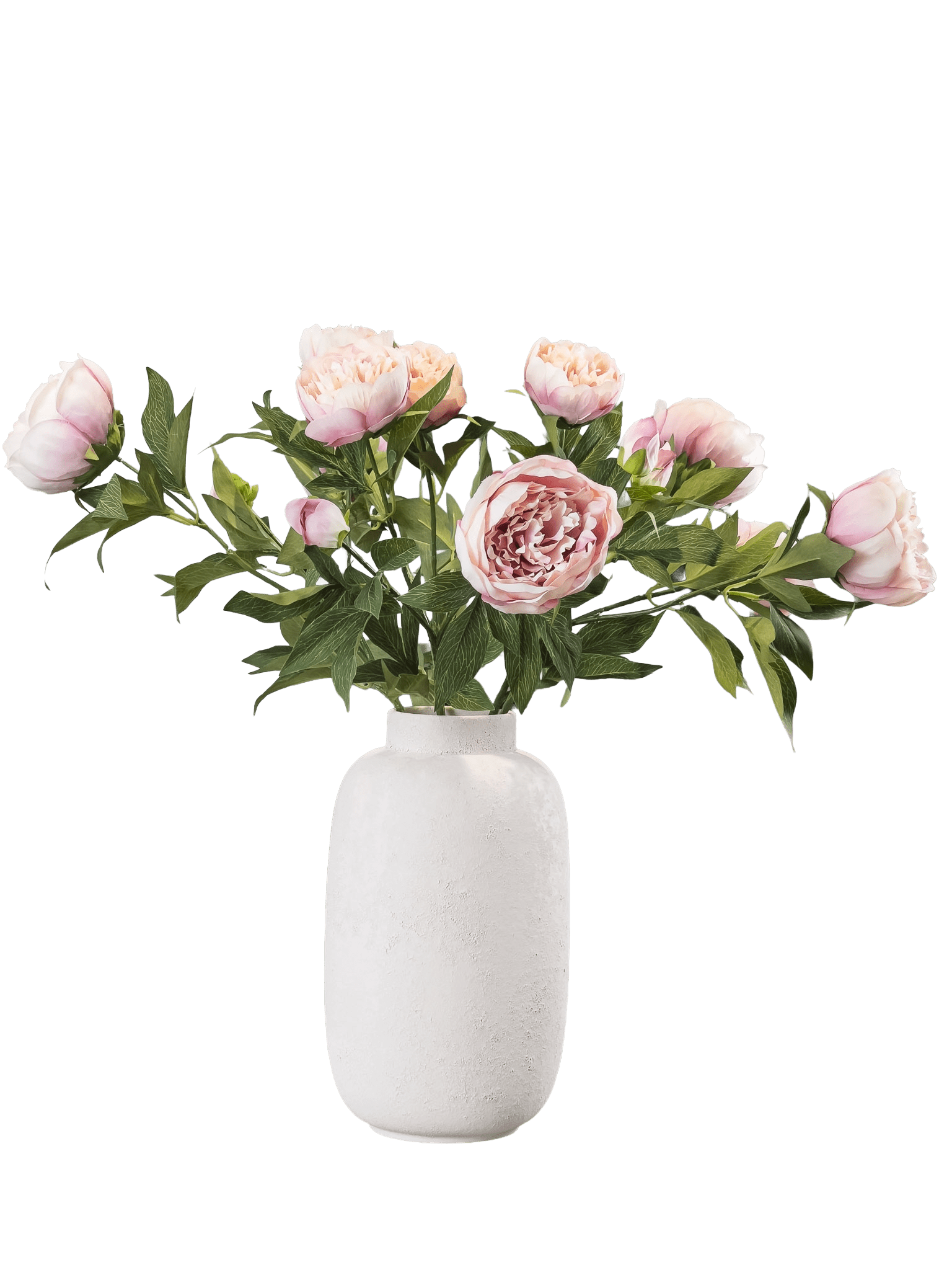 Zijden pioenrozen boeket - lila roze - Pluk! Zijden Bloemen