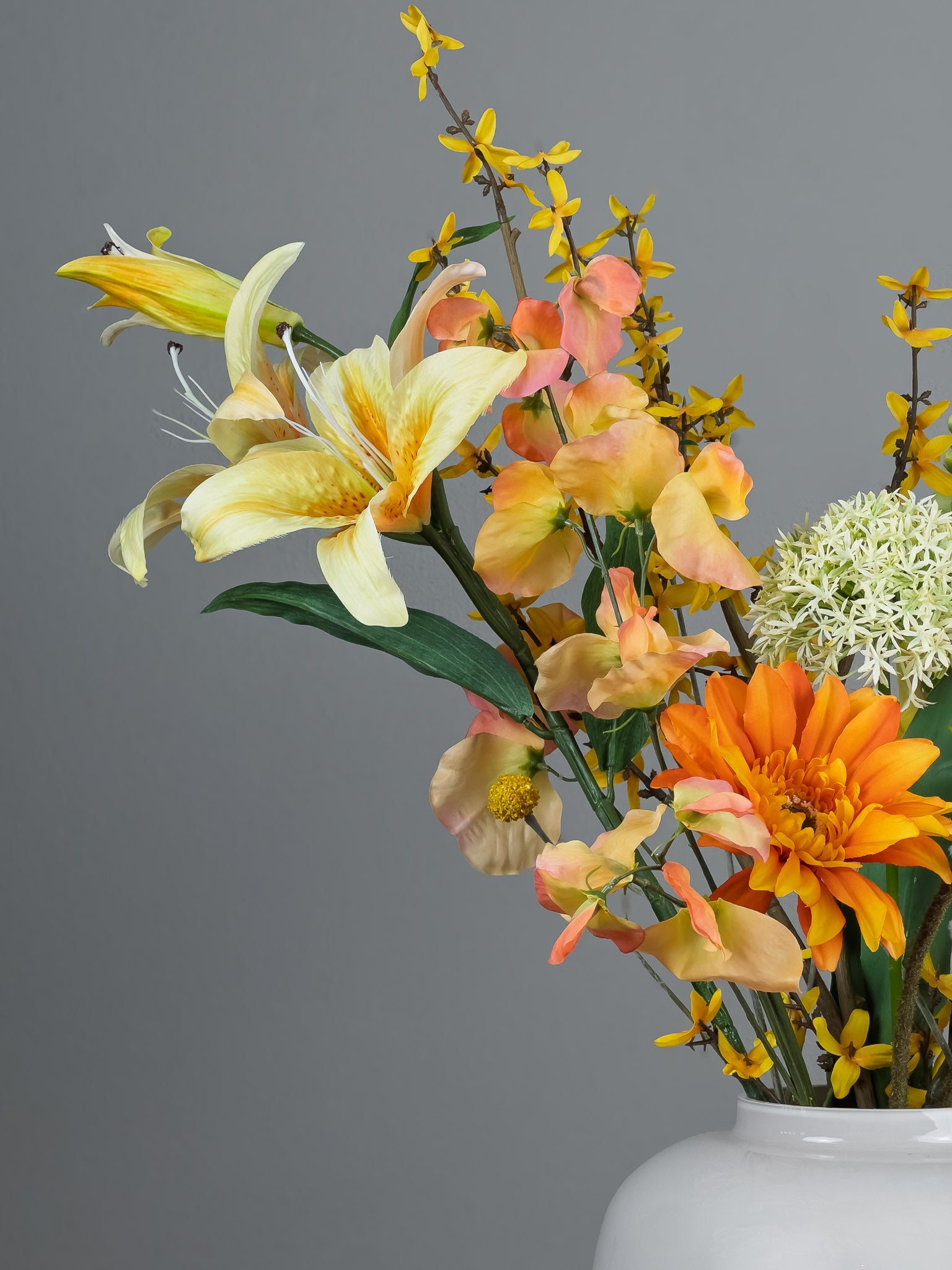 Zijden boeket Pronkstuk Lenthe - Pluk! Zijden Bloemen