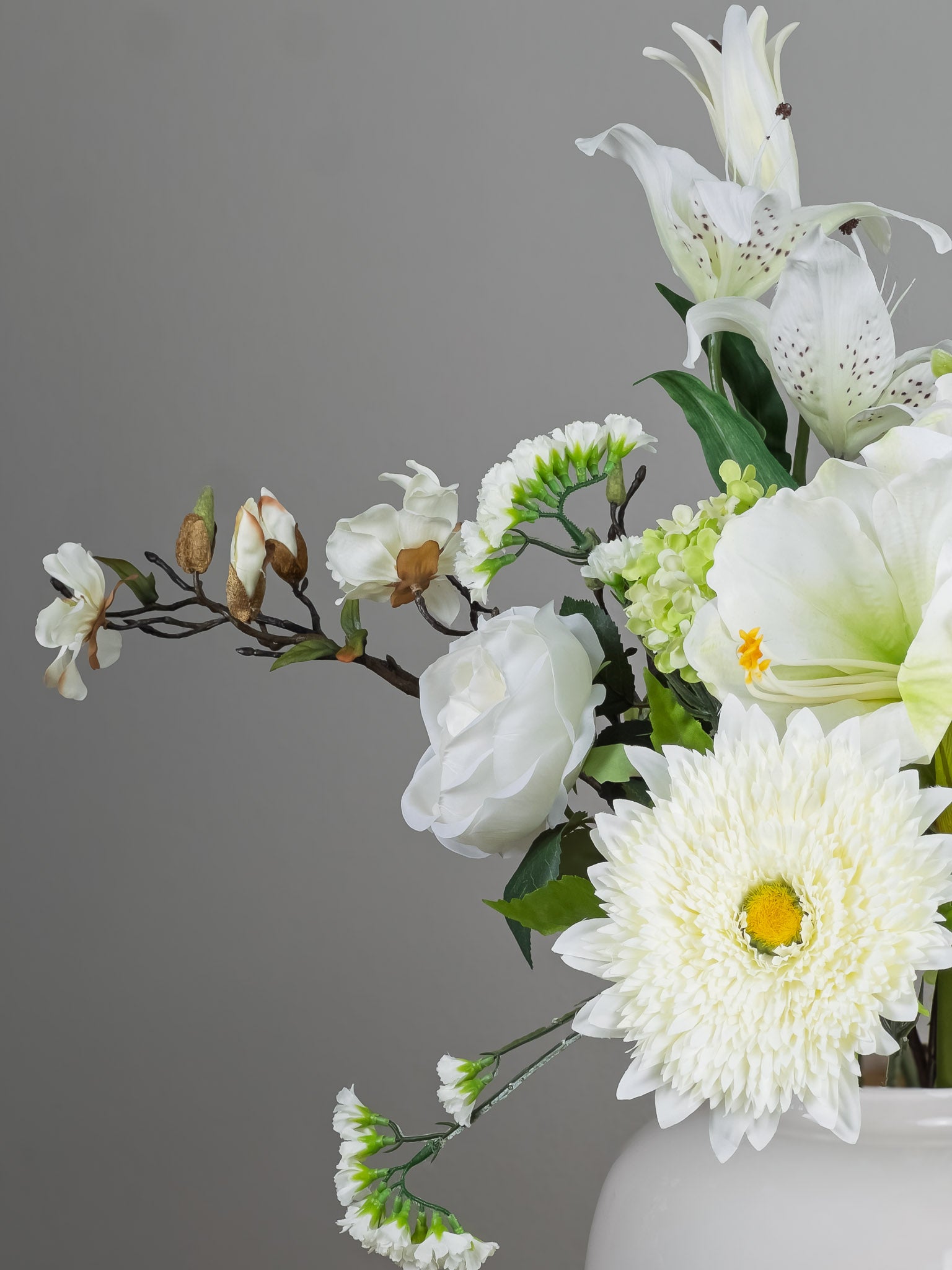 Zijden boeket Pronkstuk Lis - Pluk! Zijden Bloemen