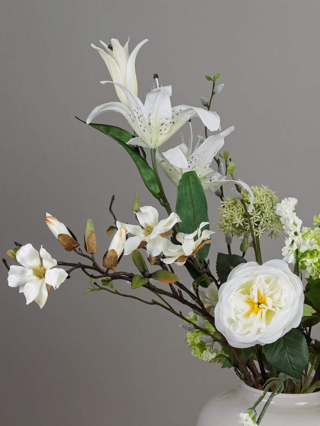 Zijden boeket Pronkstuk Lis - Pluk! Zijden Bloemen