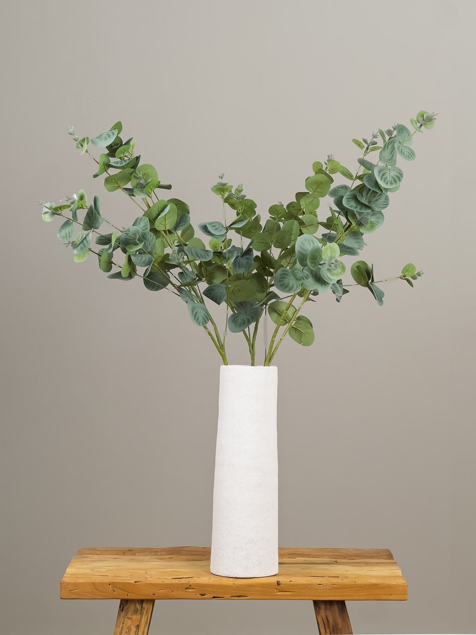 Zijden Eucalyptus tak (75cm) - 3 stuks luxe kunstbloemen - Pluk! Zijden Bloemen