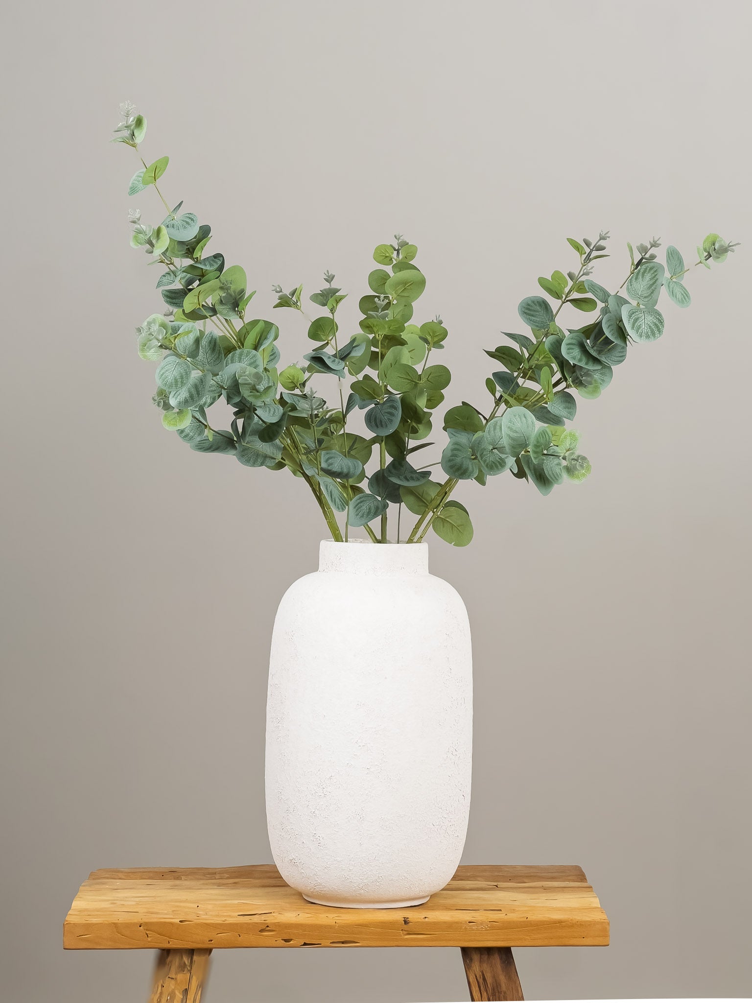 Zijden Eucalyptus tak (75cm) - 3 stuks luxe kunstbloemen - Pluk! Zijden Bloemen