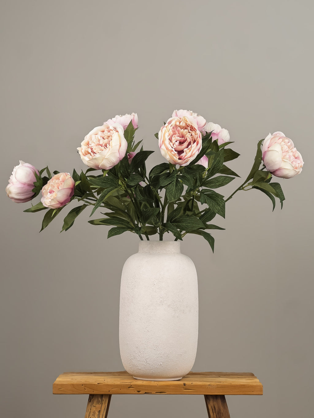 Zijden pioenrozen boeket - lila roze - Pluk! Zijden Bloemen