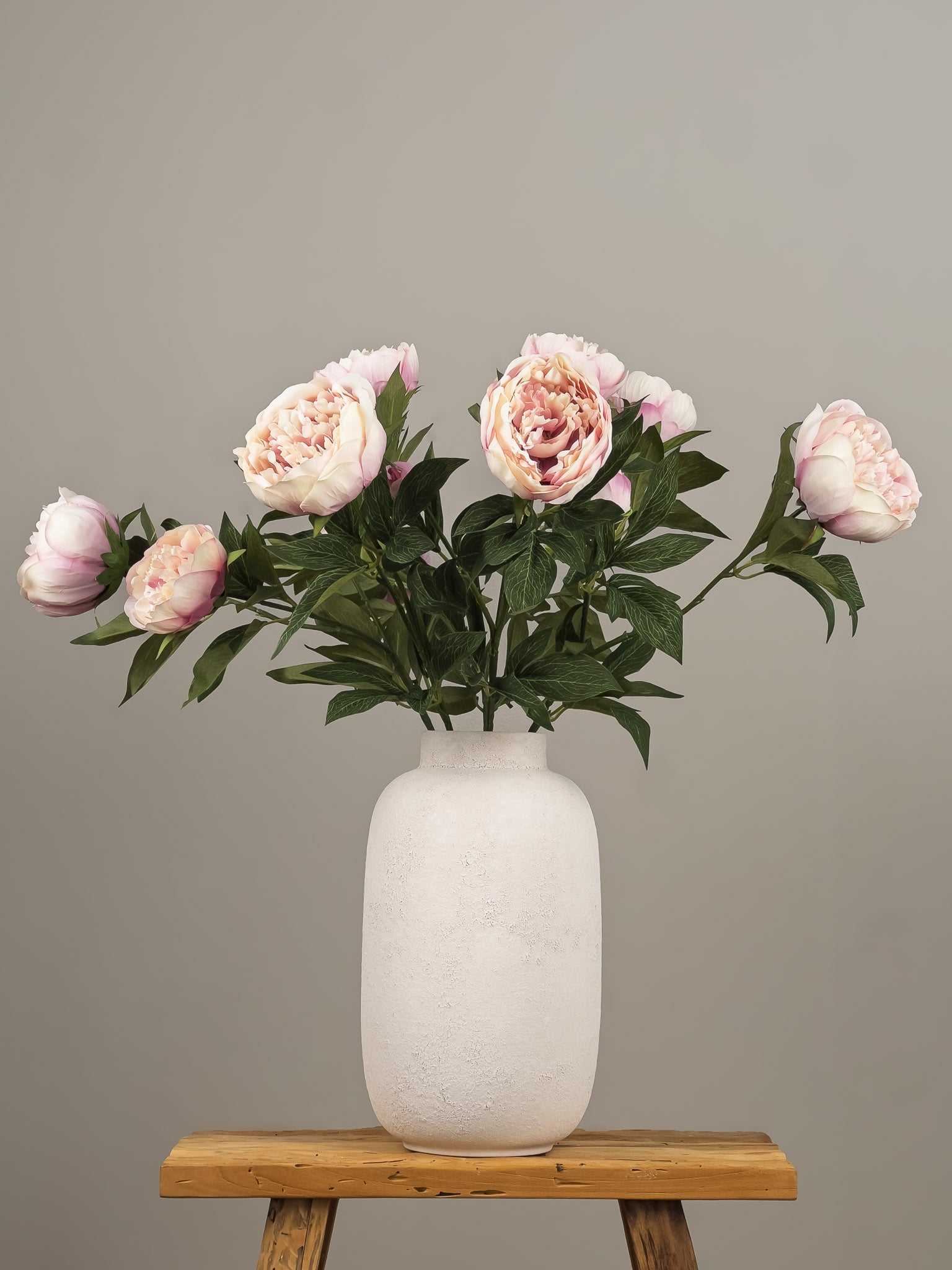 Zijden pioenrozen boeket - lila roze - Pluk! Zijden Bloemen