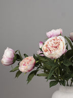 Zijden pioenrozen boeket - lila roze - Pluk! Zijden Bloemen