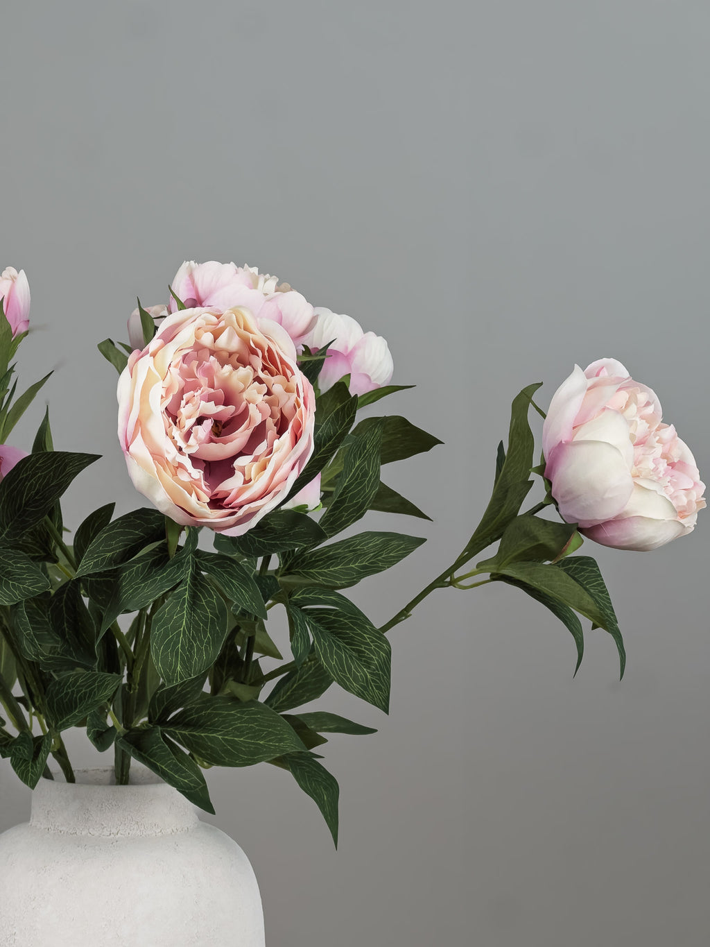Zijden pioenrozen boeket - lila roze - Pluk! Zijden Bloemen