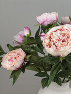 Zijden pioenrozen boeket - lila roze - Pluk! Zijden Bloemen