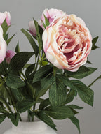 Zijden pioenrozen boeket - lila roze - Pluk! Zijden Bloemen