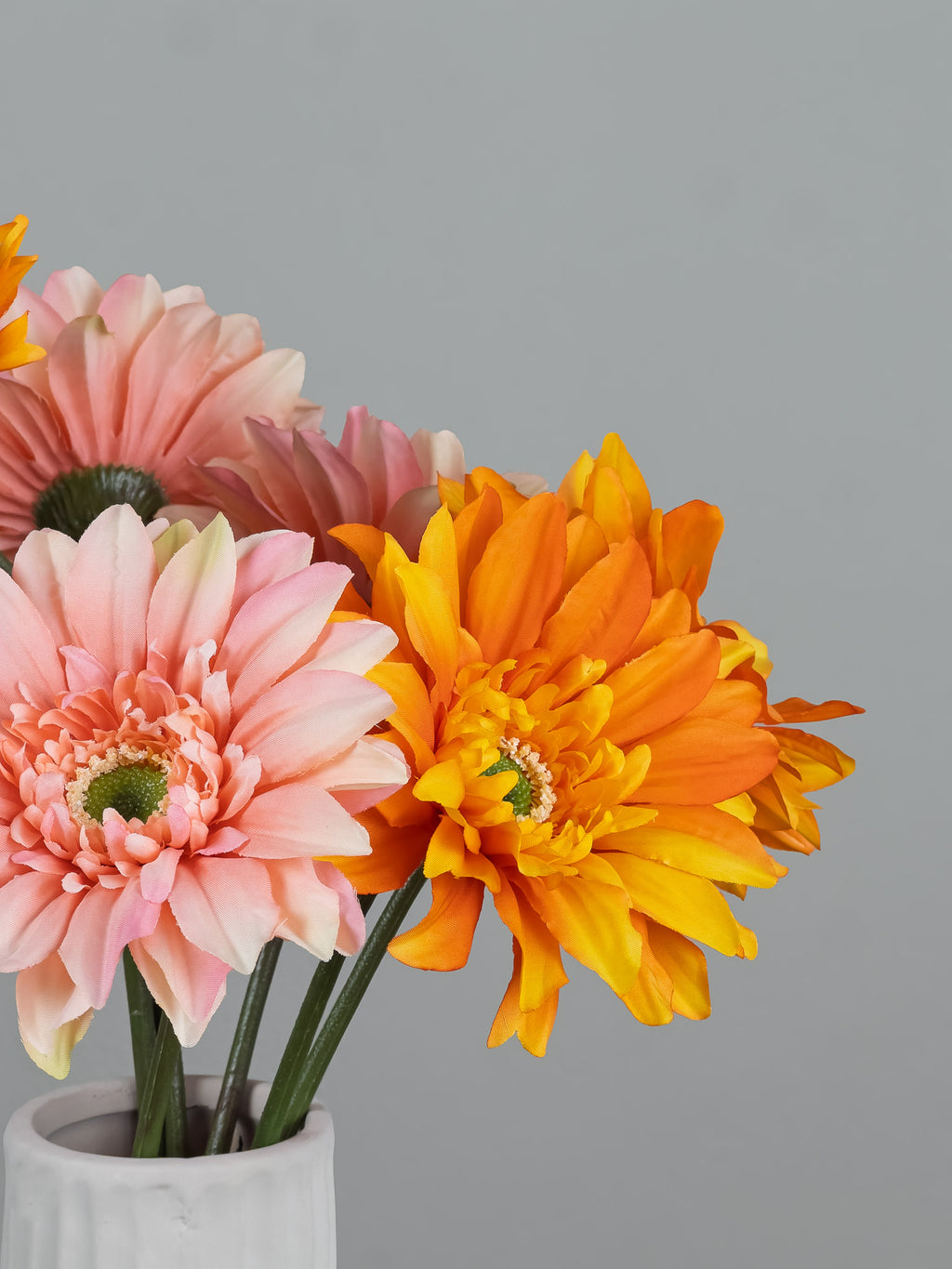 Vrolijke zijden gerbera's mix - Pluk! Zijden Bloemen