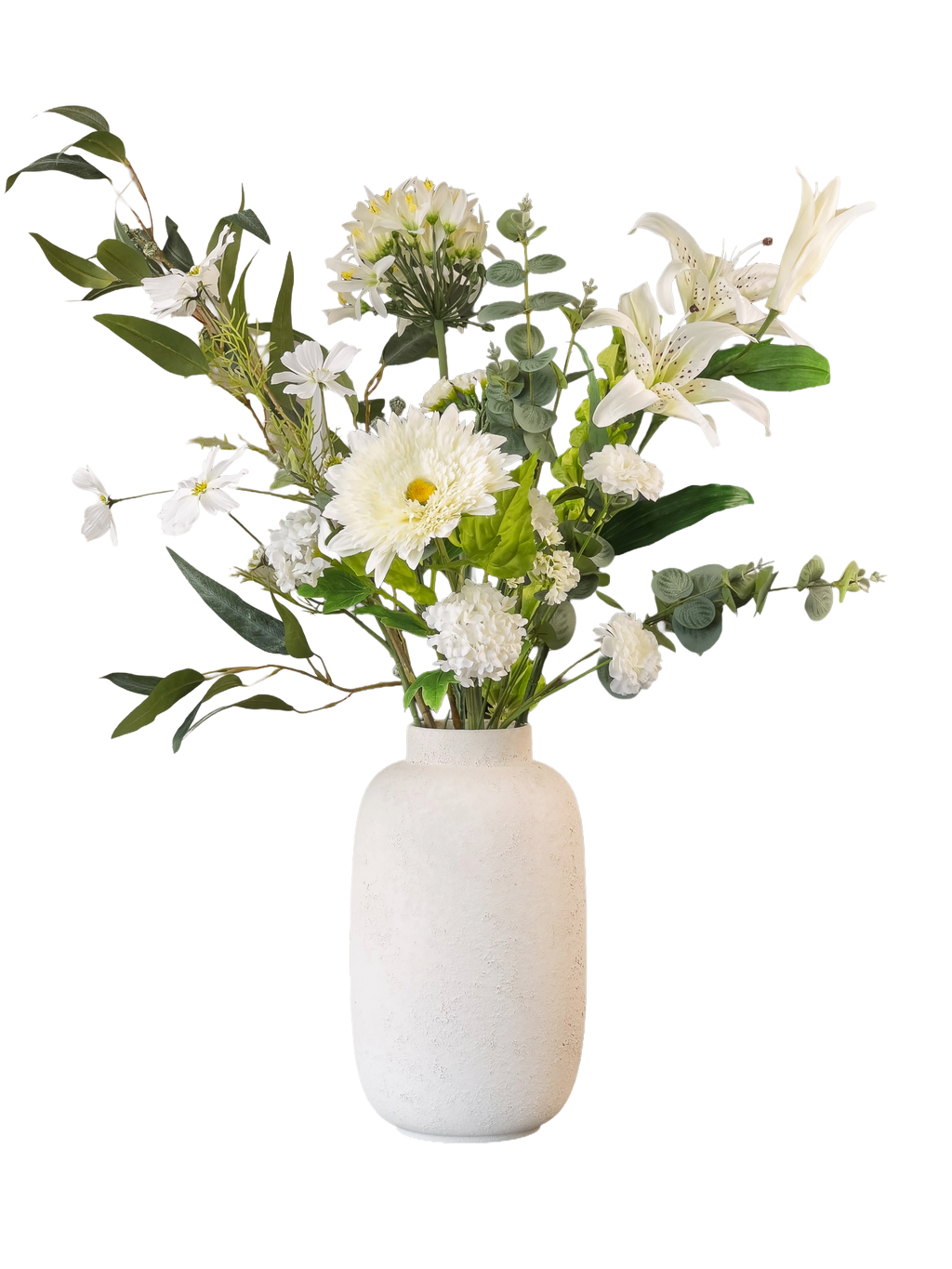 Pronkstuk Zilte Wind - zijden bloemen boeket - Pluk! Zijden Bloemen