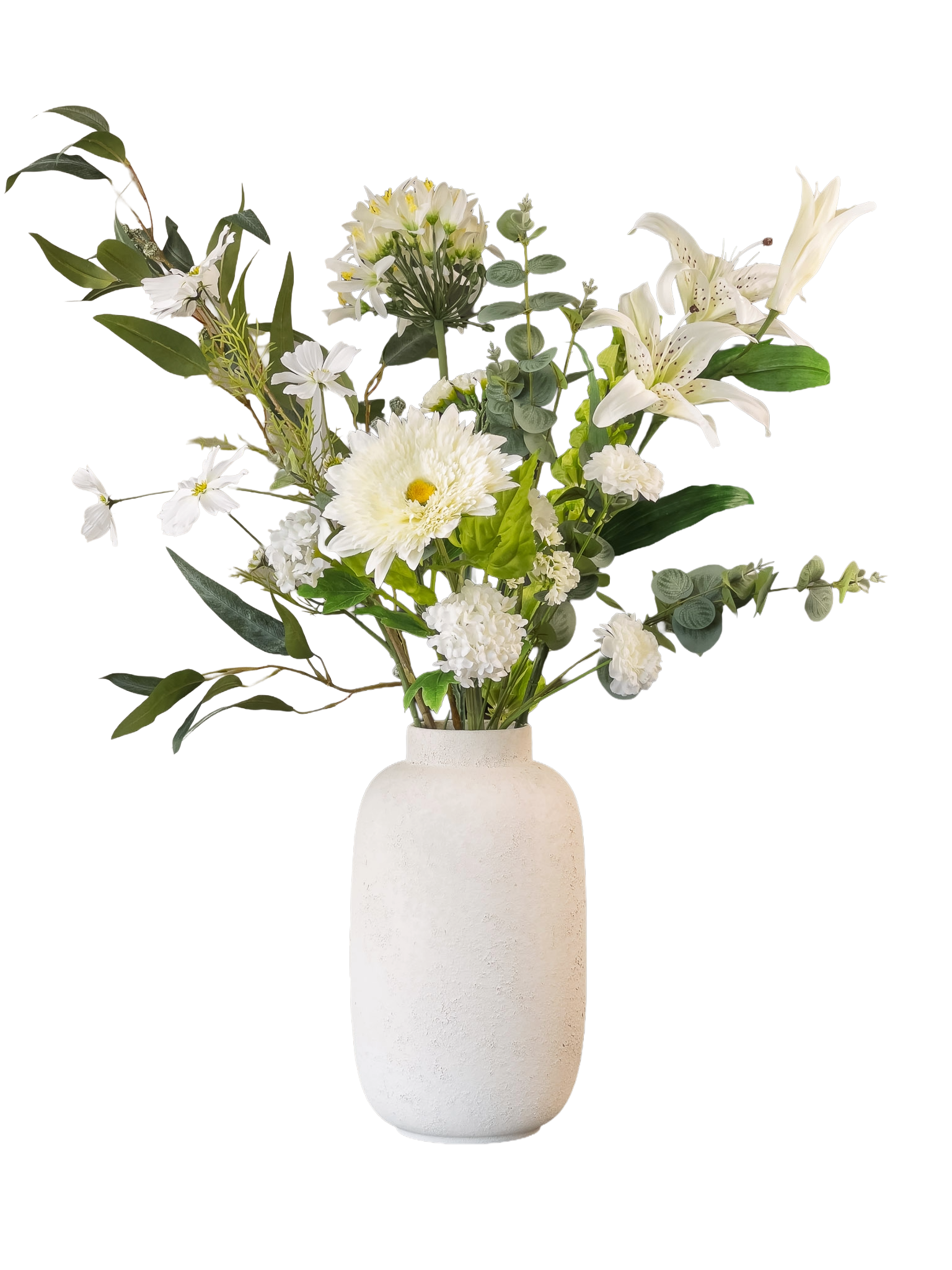 Pronkstuk Zilte Wind - zijden bloemen boeket - Pluk! Zijden Bloemen
