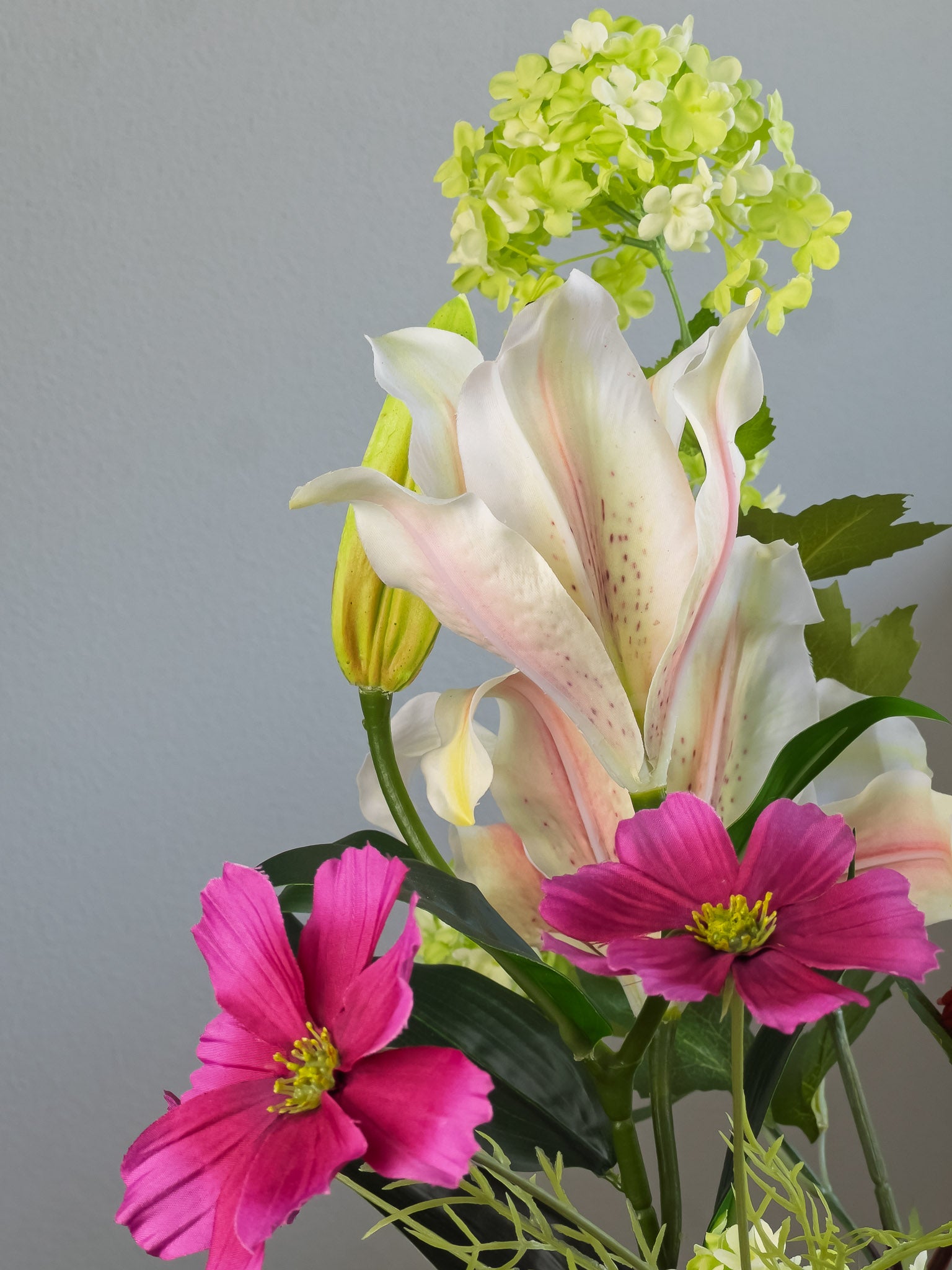 Pronkstuk Zinderend - zijden bloemen boeket - Pluk! Zijden Bloemen