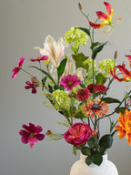 Pronkstuk Zinderend - zijden bloemen boeket - Pluk! Zijden Bloemen