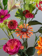 Pronkstuk Zinderend - zijden bloemen boeket - Pluk! Zijden Bloemen