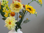 Pronkstuk Zonnegloed - zijden bloemen boeket - Pluk! Zijden Bloemen