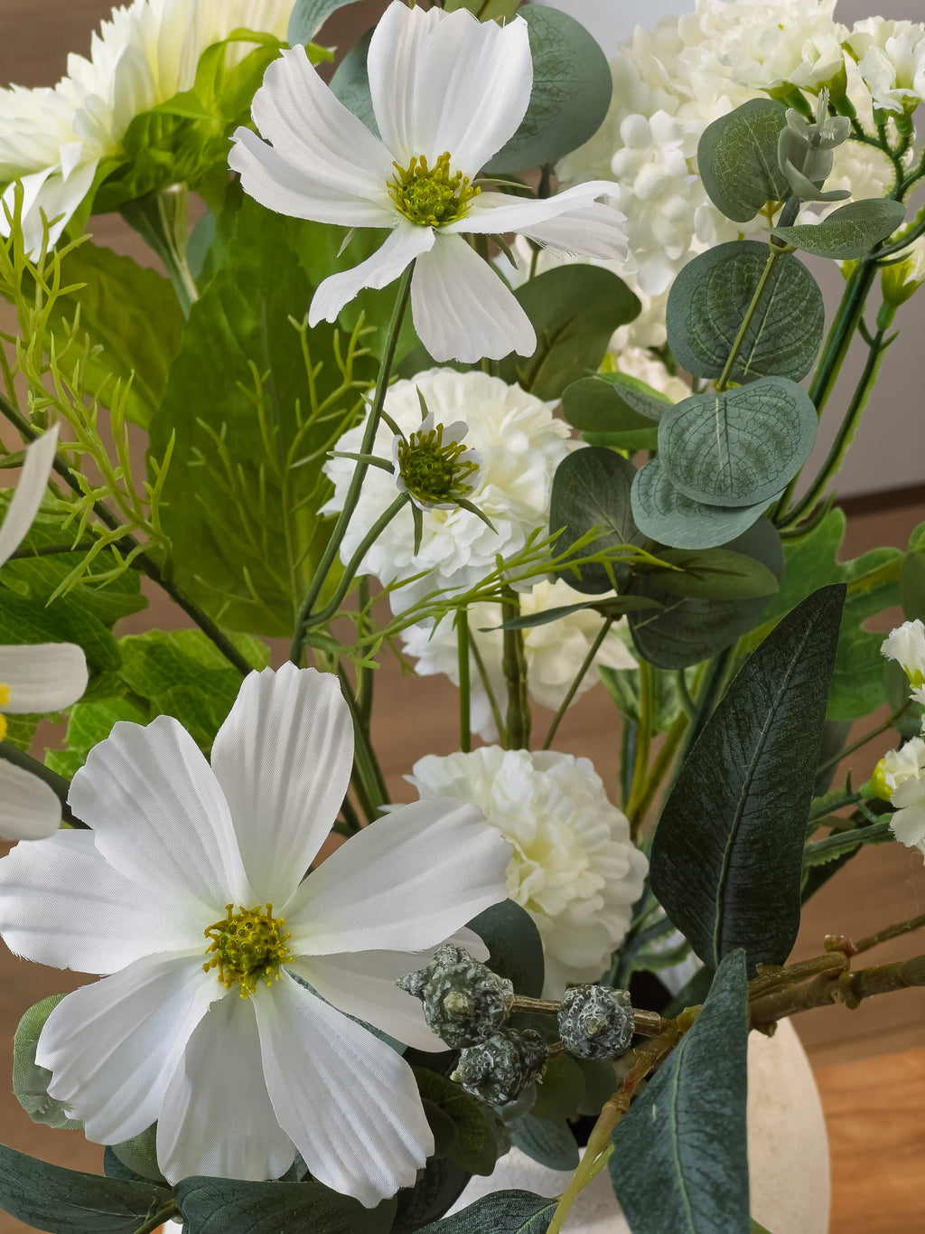 Pronkstuk Zilte Wind - zijden bloemen boeket - Pluk! Zijden Bloemen