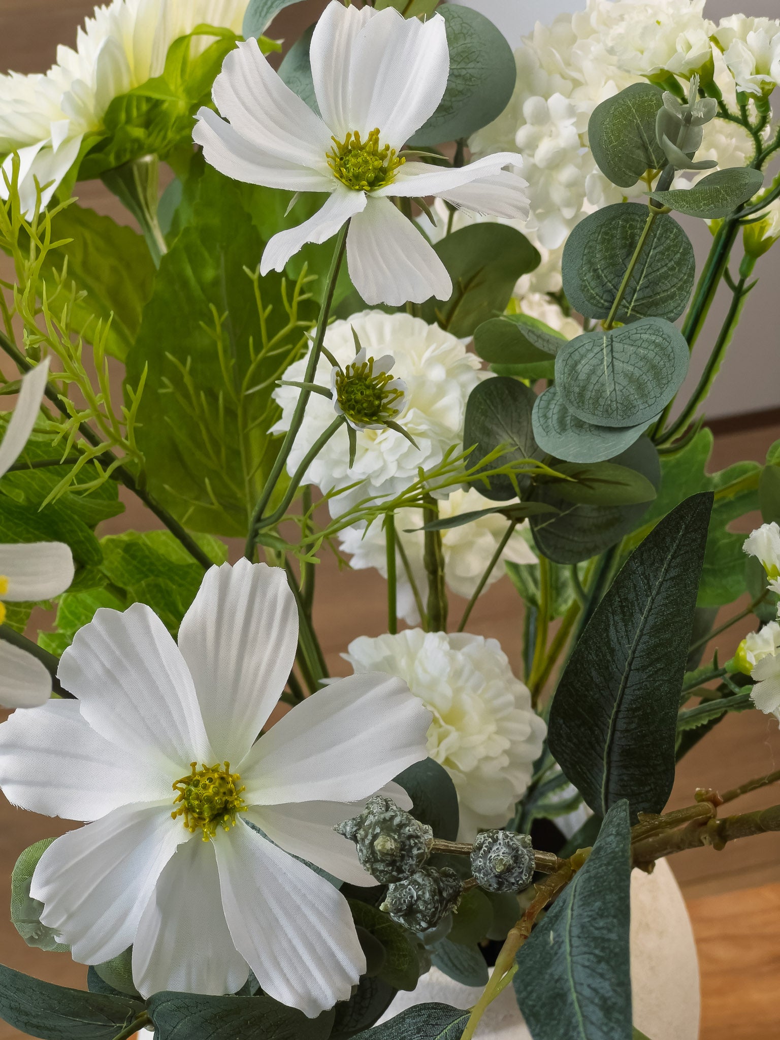 Pronkstuk Zilte Wind - zijden bloemen boeket - Pluk! Zijden Bloemen