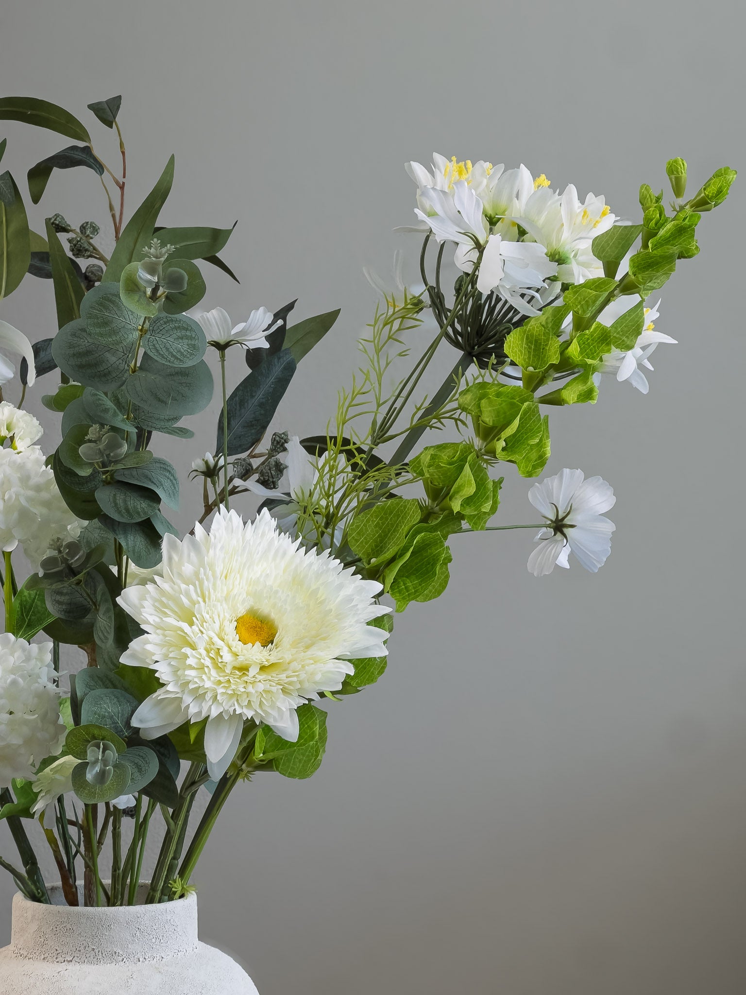 Pronkstuk Zilte Wind - zijden bloemen boeket - Pluk! Zijden Bloemen