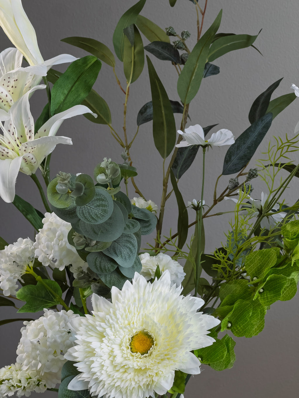 Pronkstuk Zilte Wind - zijden bloemen boeket - Pluk! Zijden Bloemen